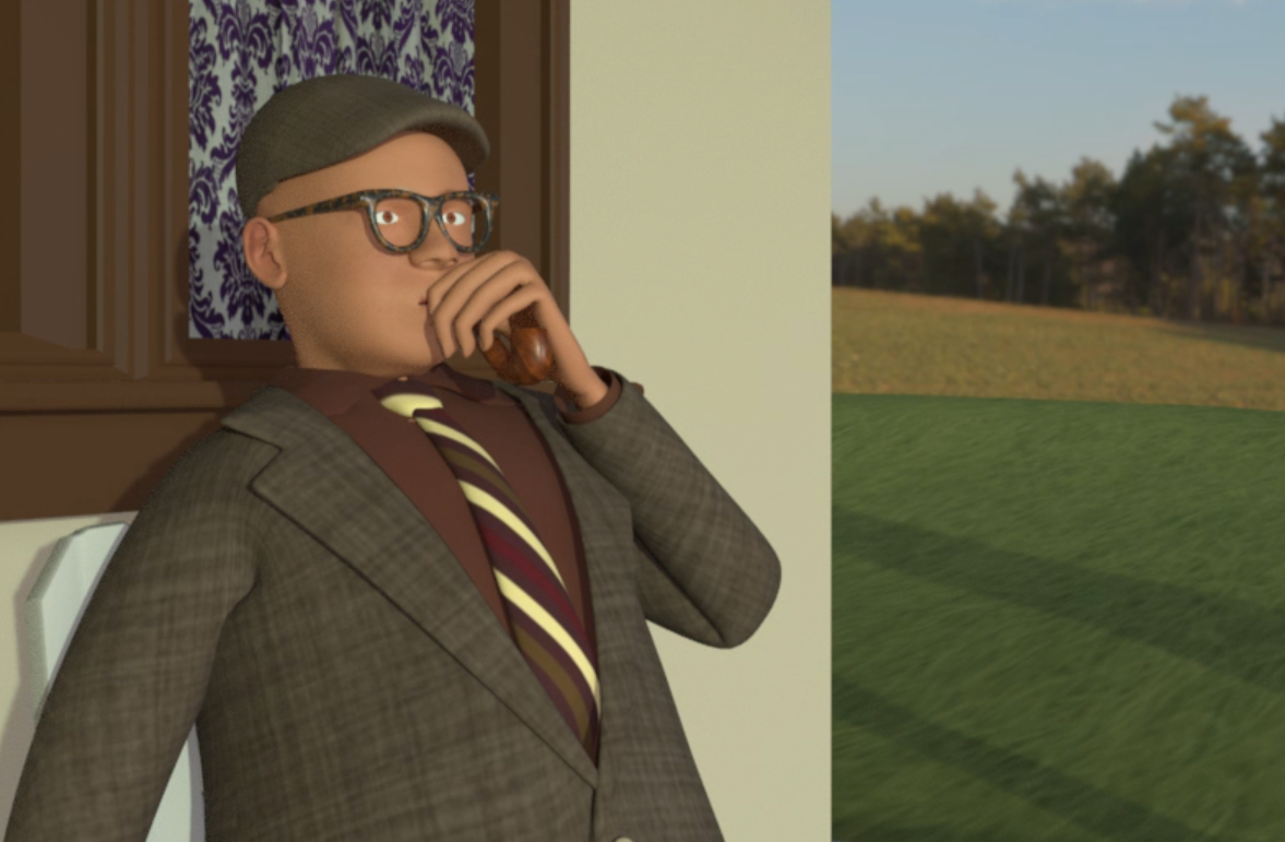 Old Man Smoking